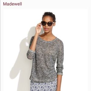 Madewell linen crop pullover lightweight sweater